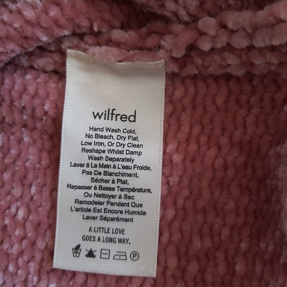Aritzia Wilfred Chenille Violetta Sweater S - Picture 9 of 13